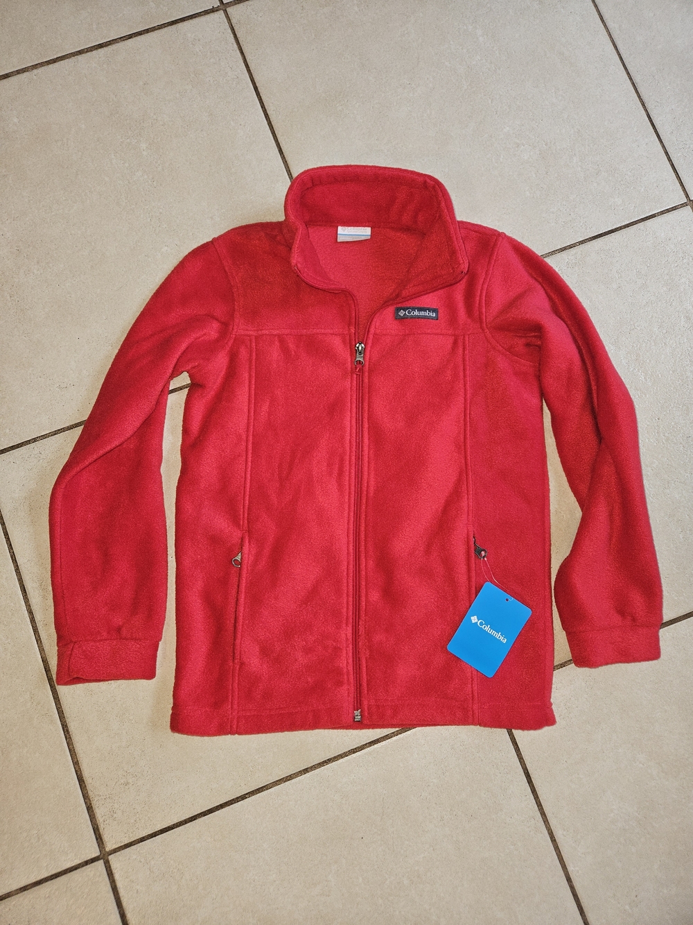 Kids Red Fleece Zip Up Jacket - Cozy Everyday Sweatshirt